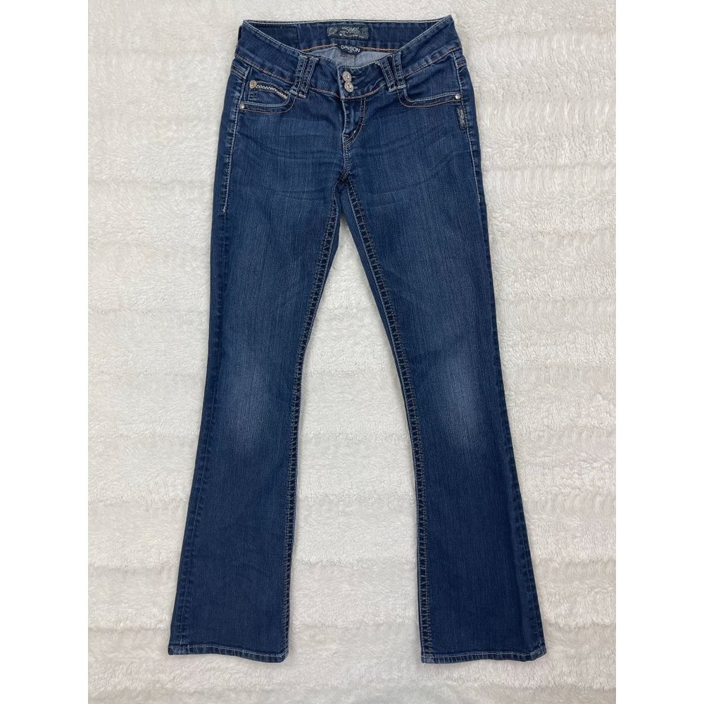 Silver Jeans Dawson Bootcut 28x32 Dark Wash Embroidered Pockets